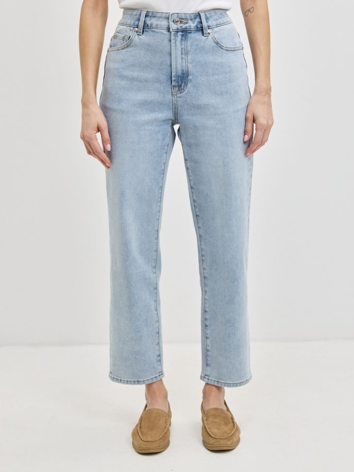 מכנסיים ג’ינס  7/8 PROMO בצבע ג’ינס בהיר