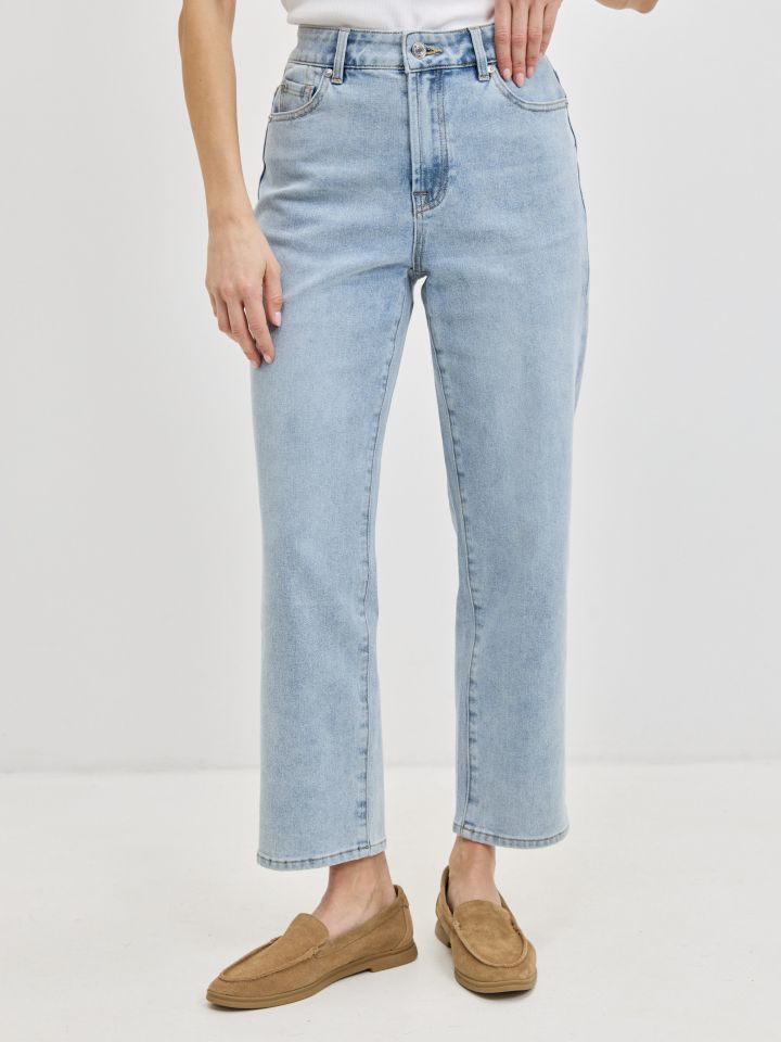 מכנסיים ג’ינס  7/8 PROMO בצבע ג’ינס בהיר