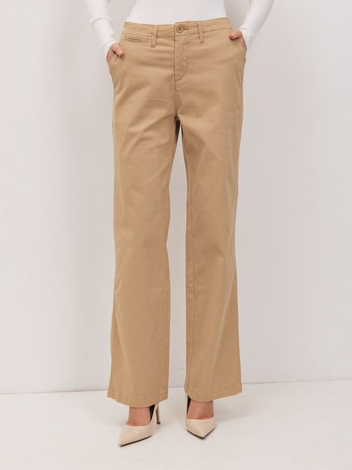 מכנסיים כיס צד PROMO בצבע קאמל