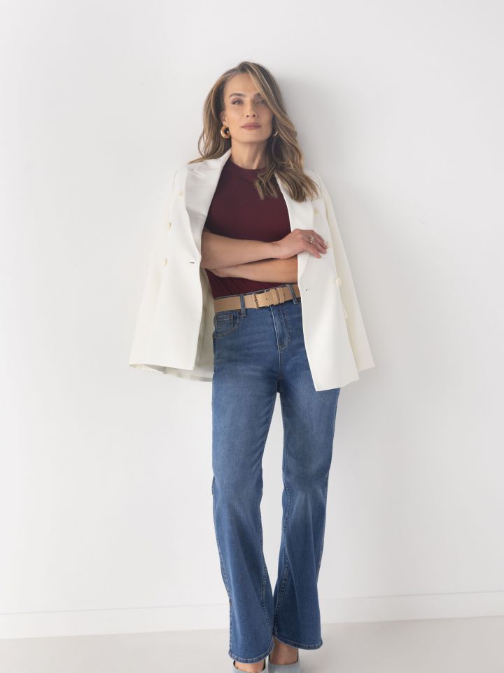 מכנסיים גינס שליץ צד PROMO בצבע ג’ינס