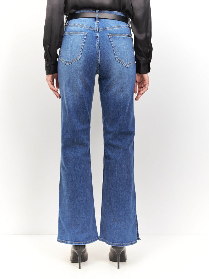 מכנסיים גינס שליץ צד PROMO בצבע ג’ינס