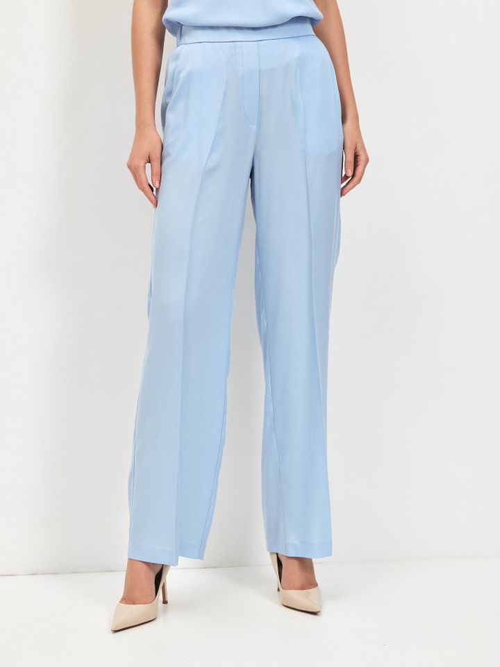 מכנסיים מראה  פישתן PROMO בצבע תכלת אורלי