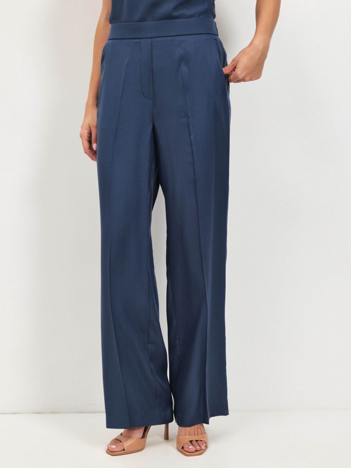 מכנסיים מראה  פישתן PROMO בצבע כחול ונסה