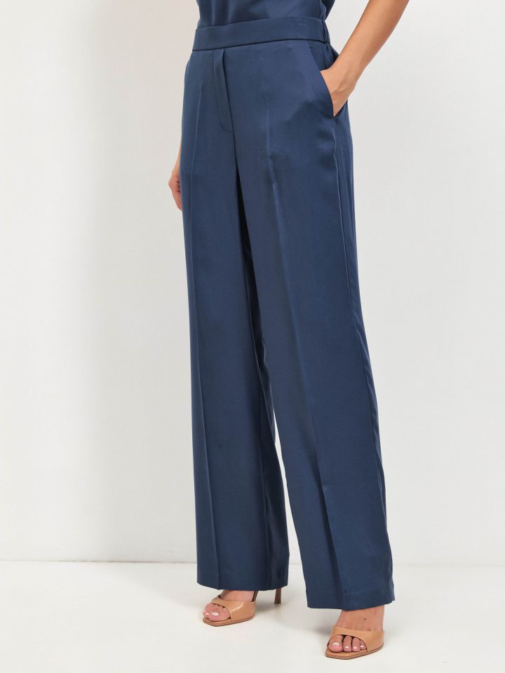 מכנסיים מראה  פישתן PROMO בצבע כחול ונסה