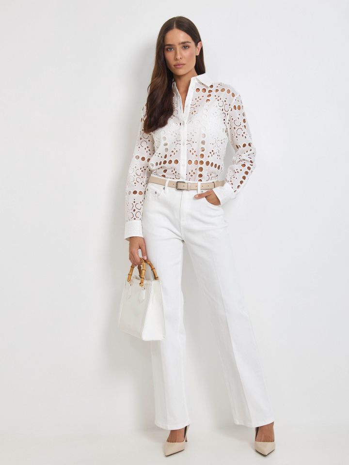 מכנסיים דריל ROMI PROMO בצבע לבן