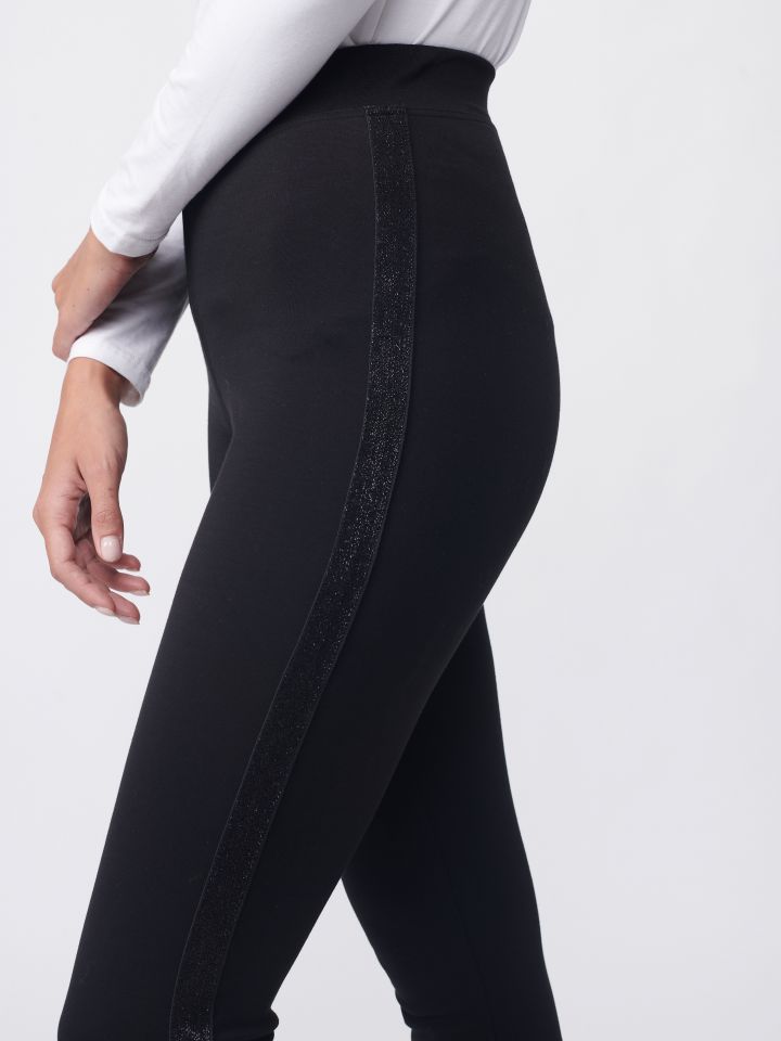 מכנסי טייץ סרט לורקס שחור בצבע שחור