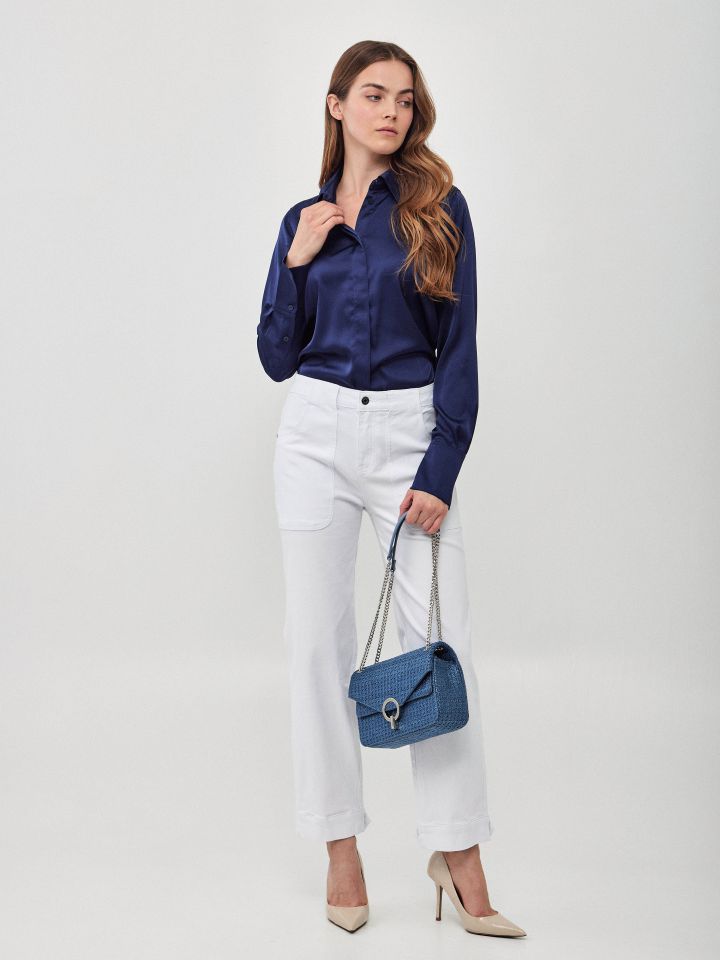 מכנסיים ROMI PROMO דגמייח בצבע לבן