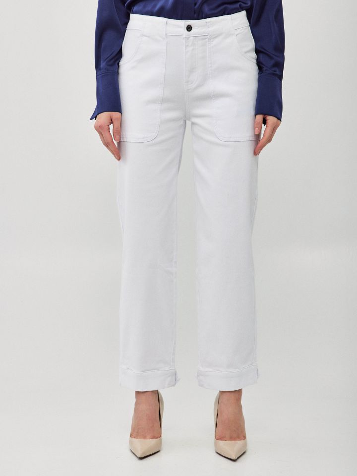 מכנסיים ROMI PROMO דגמייח בצבע לבן