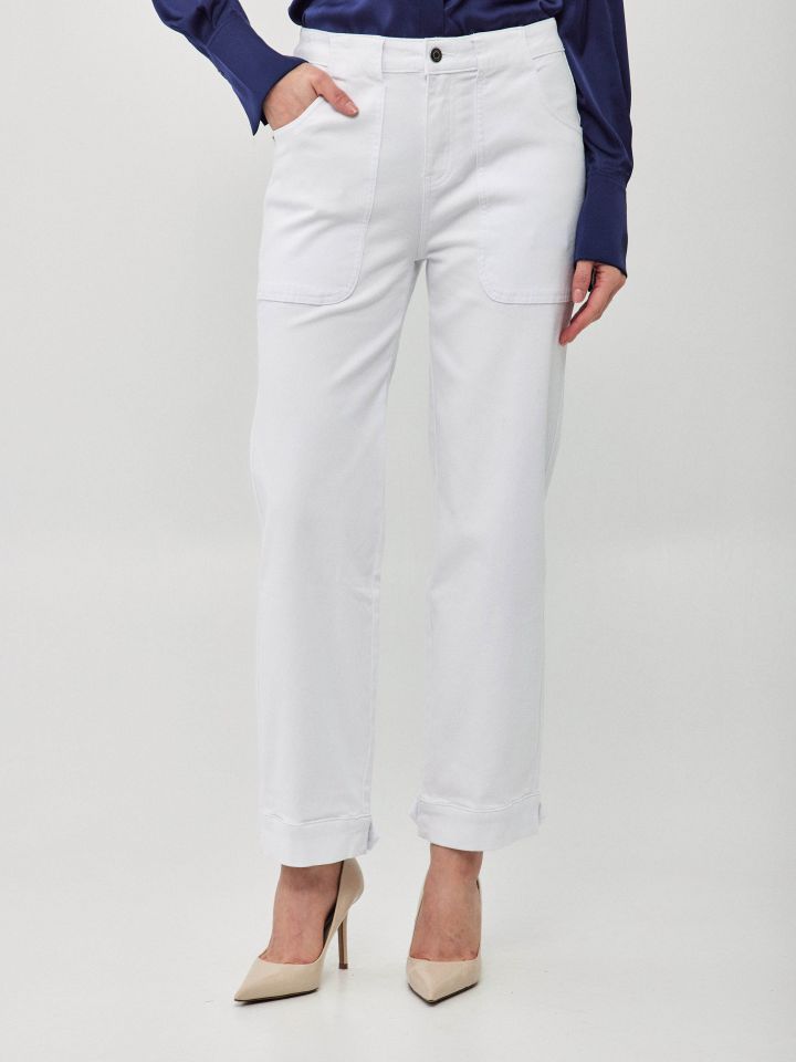 מכנסיים ROMI PROMO דגמייח בצבע לבן