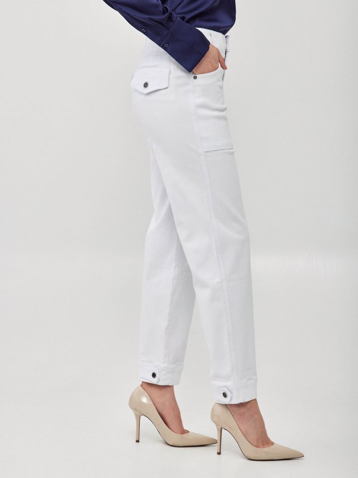 מכנסיים ROMI PROMO דגמייח בצבע לבן