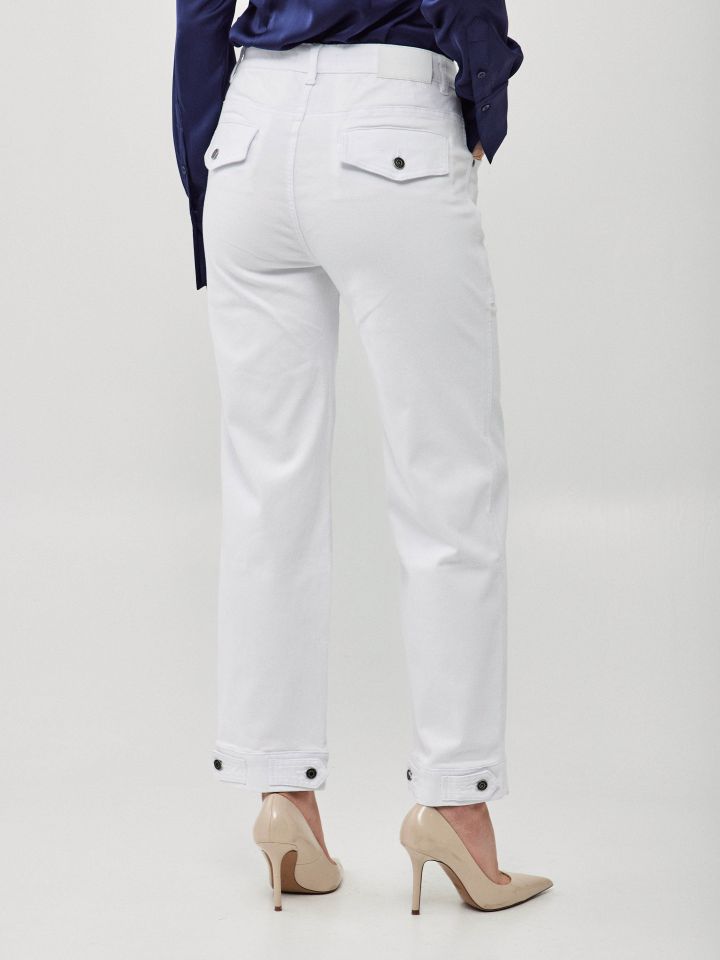 מכנסיים ROMI PROMO דגמייח בצבע לבן