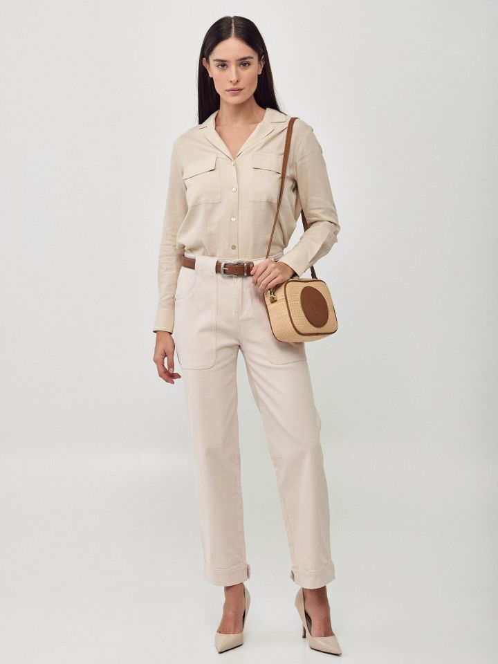 מכנסיים ROMI PROMO דגמייח בצבע בייז’