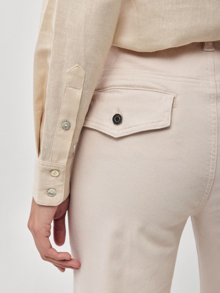 מכנסיים ROMI PROMO דגמייח בצבע בייז’