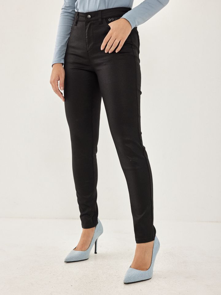 מכנסי שילוב איבקות בצבע שחור