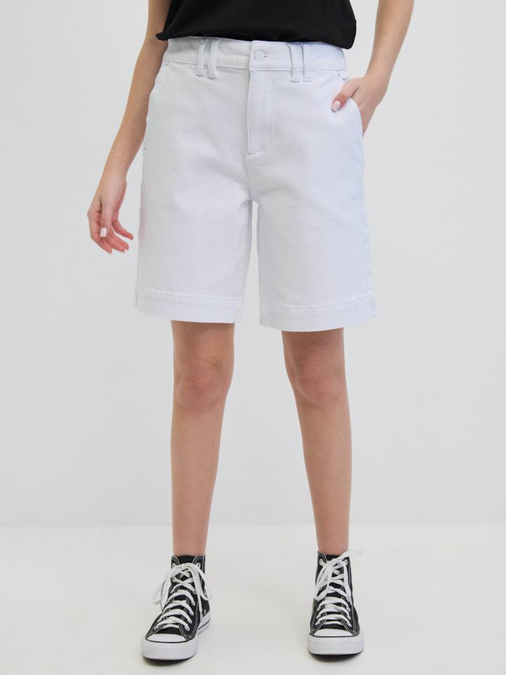 מכנסיים ברך PROMO בצבע לבן