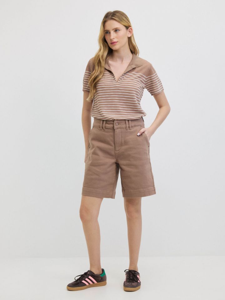 מכנסיים ברך PROMO בצבע שוקו