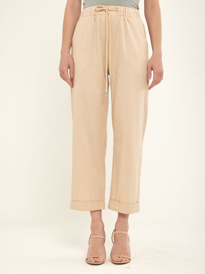 מכנסי שרוך ARIN PROMO בצבע בייז’