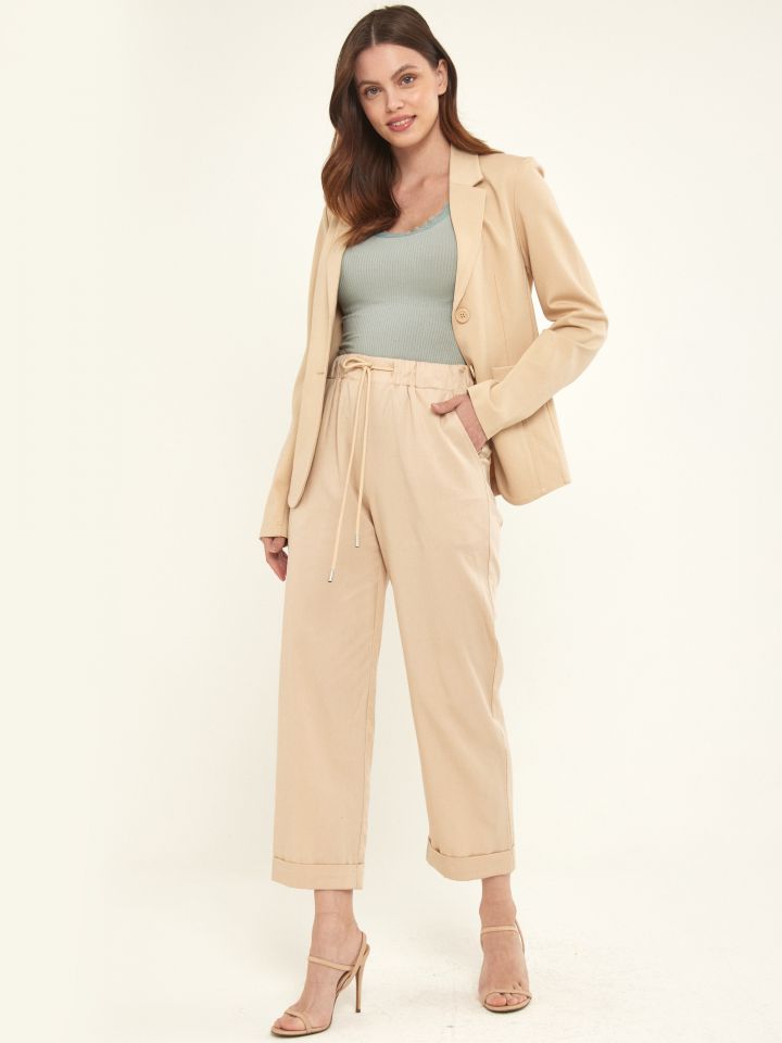 מכנסי שרוך ARIN PROMO בצבע בייז’