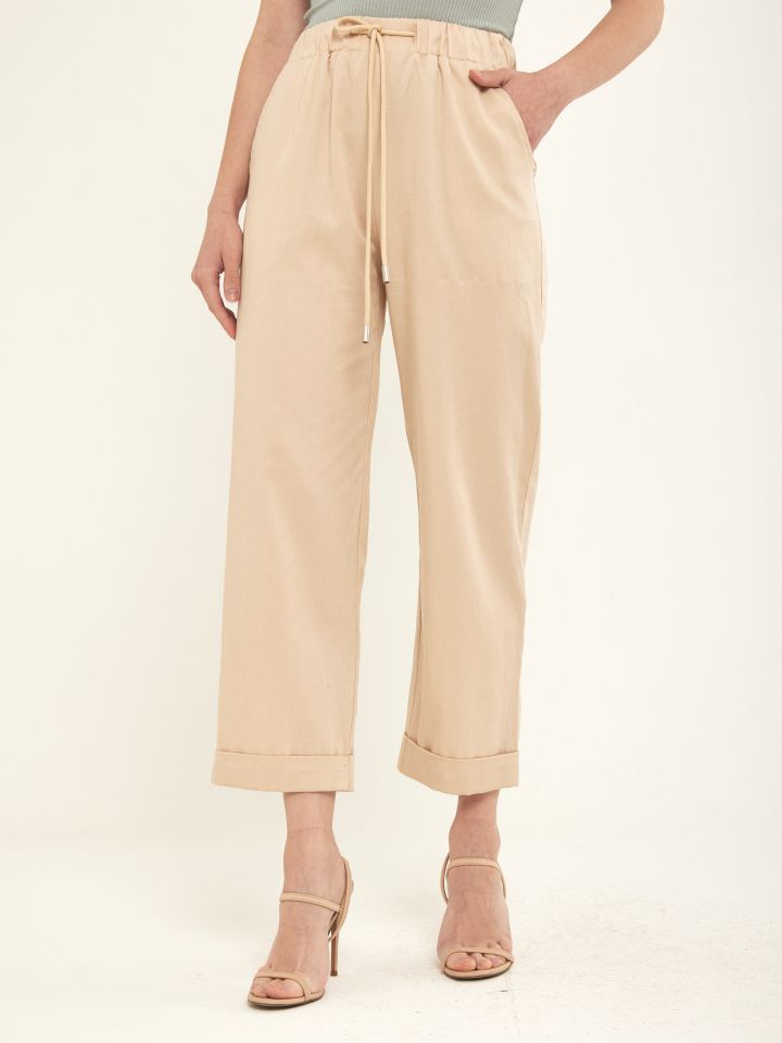 מכנסי שרוך ARIN PROMO בצבע בייז’
