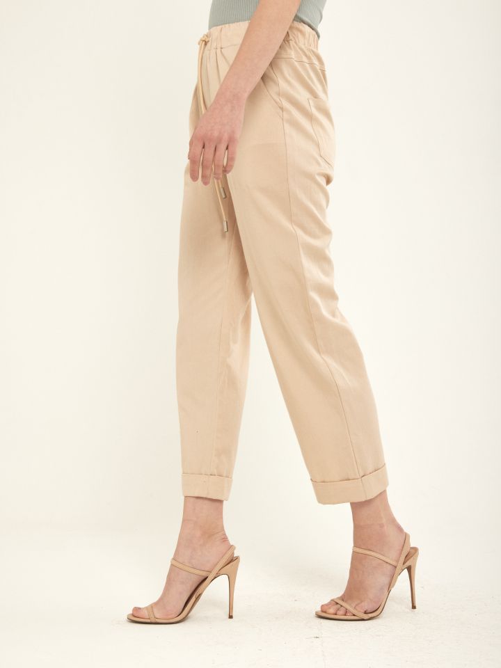 מכנסי שרוך ARIN PROMO בצבע בייז’