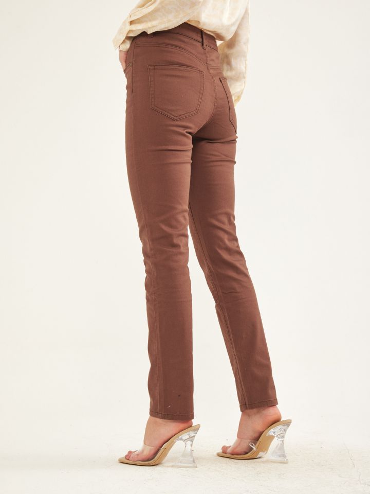 מכנסי דריל PROMO בצבע חום בהיר