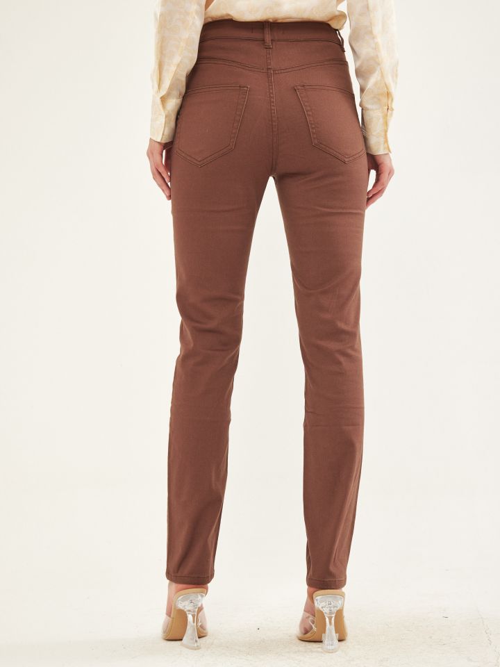 מכנסי דריל PROMO בצבע חום בהיר