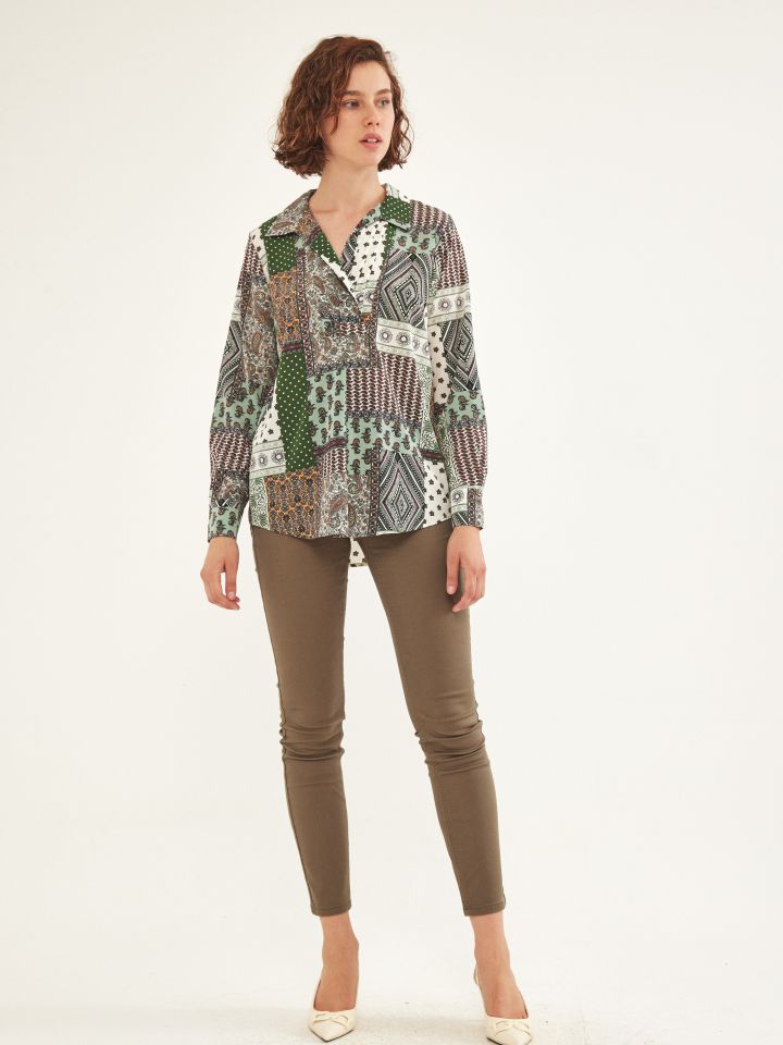 מכנסי דריל PROMO בצבע זית