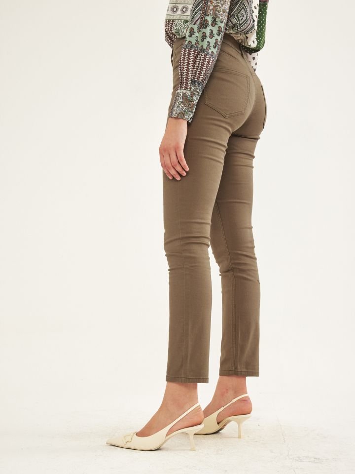 מכנסי דריל PROMO בצבע זית