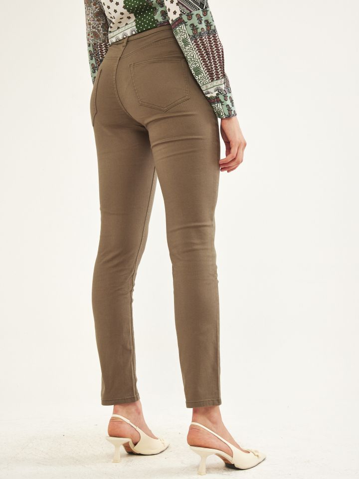 מכנסי דריל PROMO בצבע זית