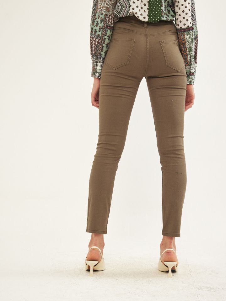 מכנסי דריל PROMO בצבע זית