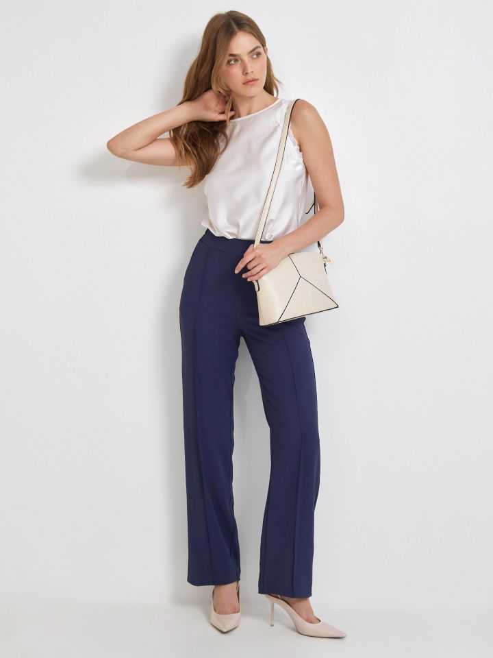 מכנסיים גומי בגב PROMO בצבע נייבי