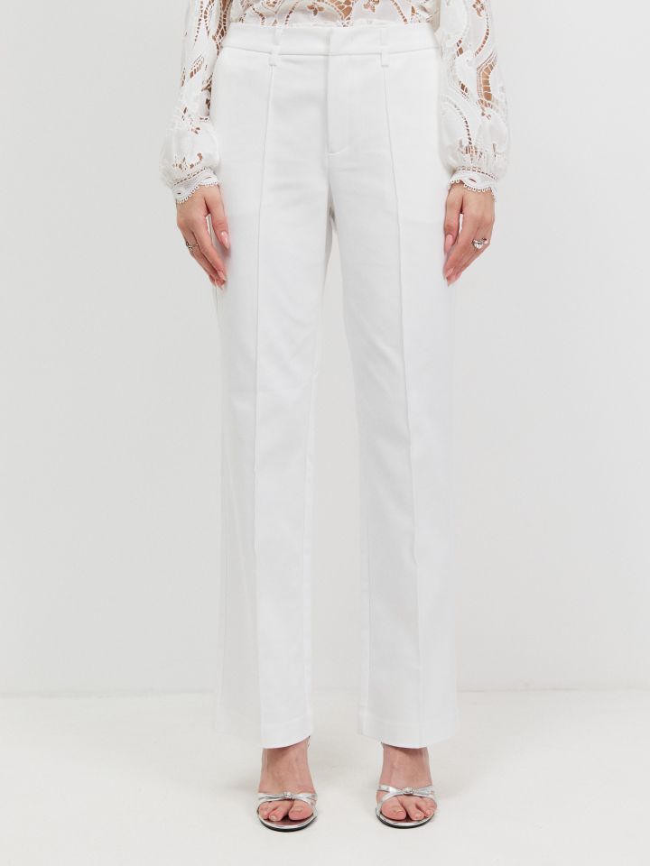 מכנסיים נירבירים בצבע לבן