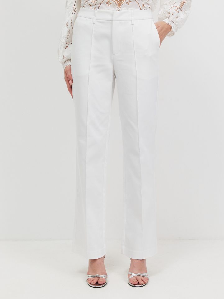 מכנסיים נירבירים בצבע לבן