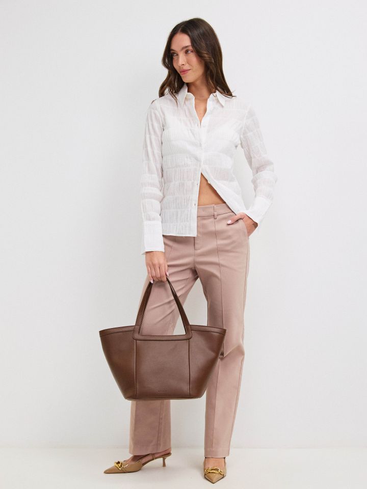 מכנסיים נירבירים בצבע מוקה