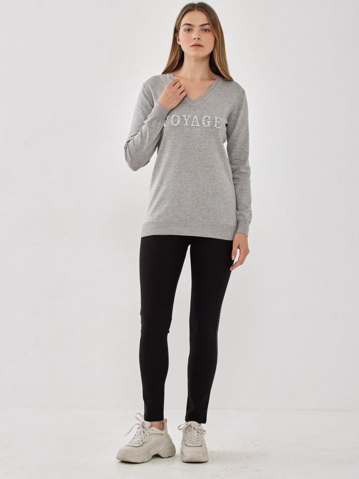 מכנסי מילנו תיפורים בצבע שחור