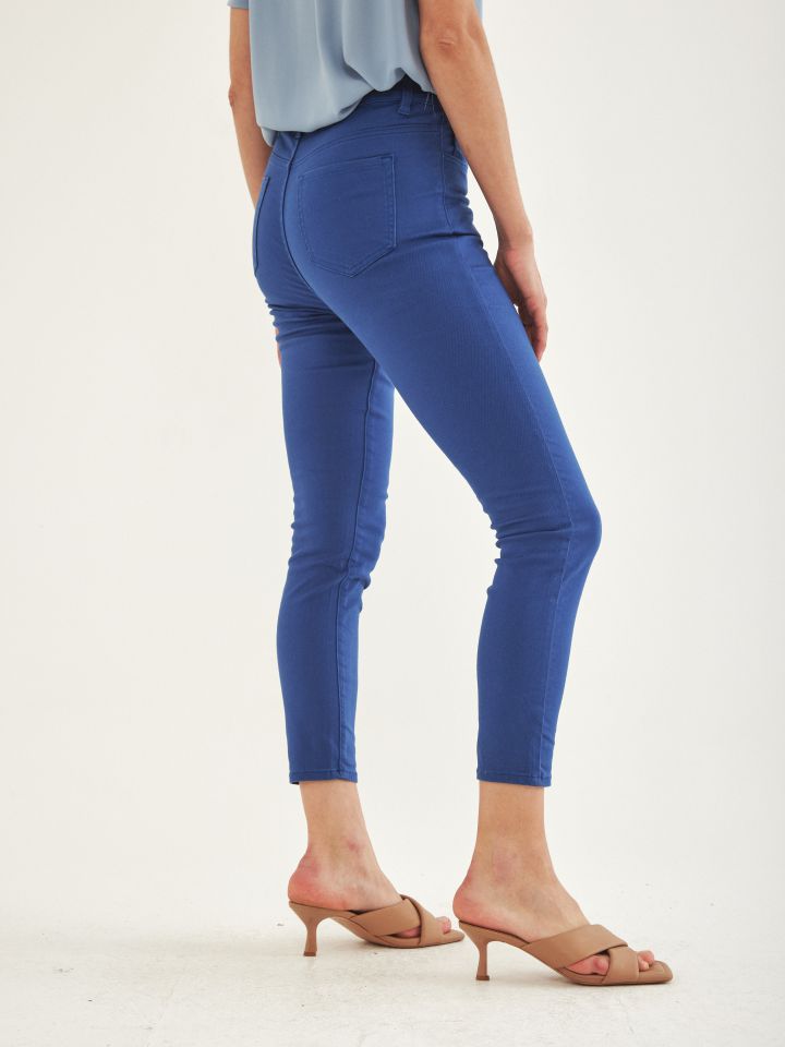 מכנסי דריל 7/8 כפ’ חצוני PROMO בצבע כחול סקאי