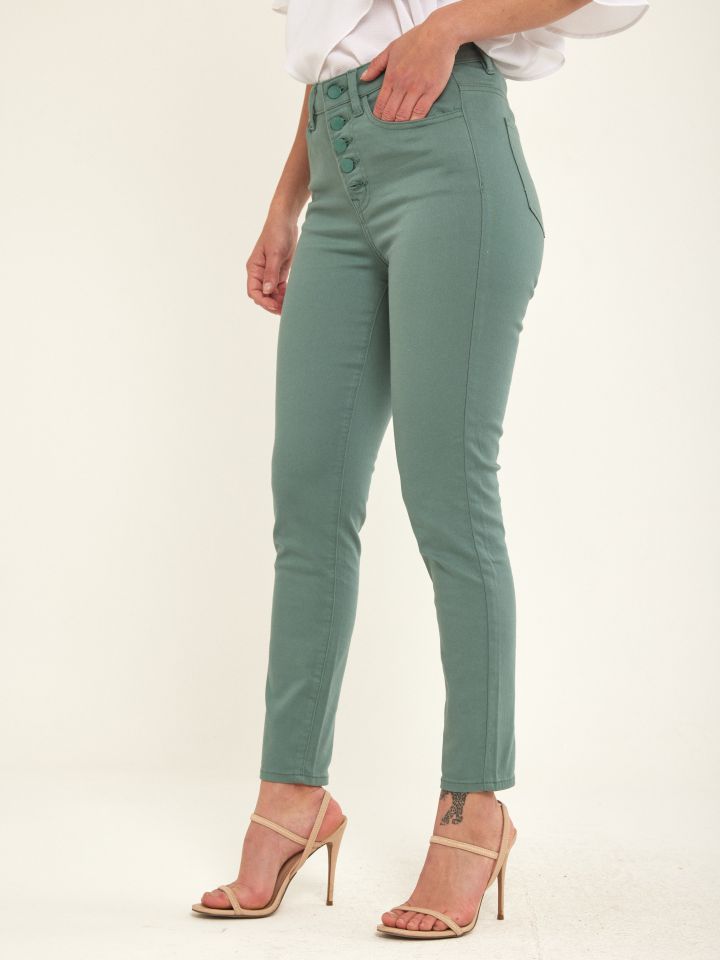 מכנסי דריל 7/8 כפ’ חצוני PROMO בצבע ירוק בינוני