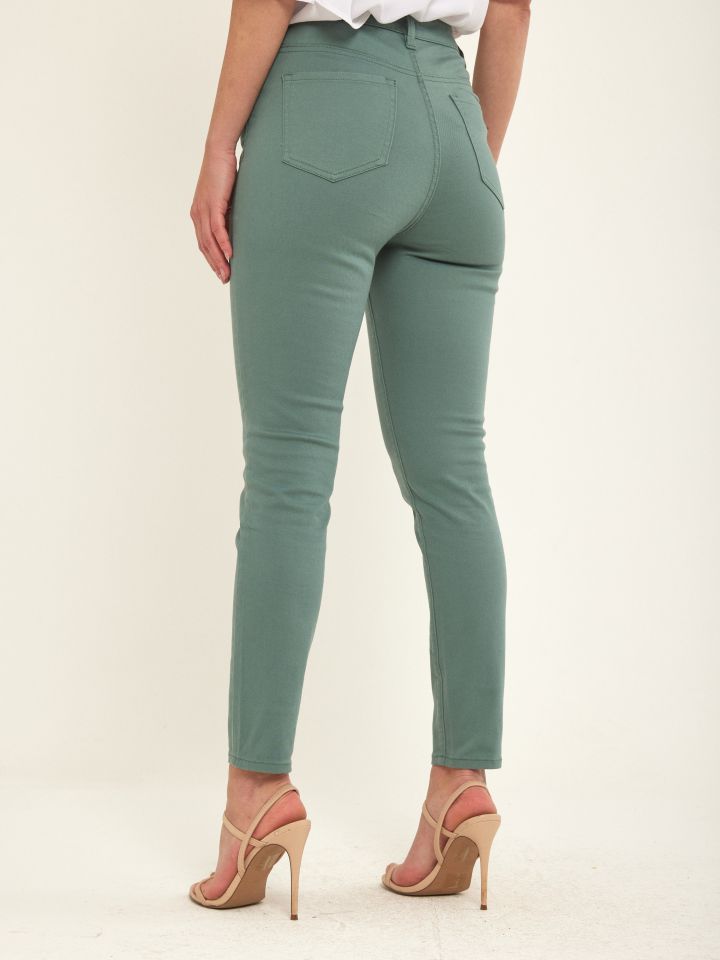 מכנסי דריל 7/8 כפ’ חצוני PROMO בצבע ירוק בינוני