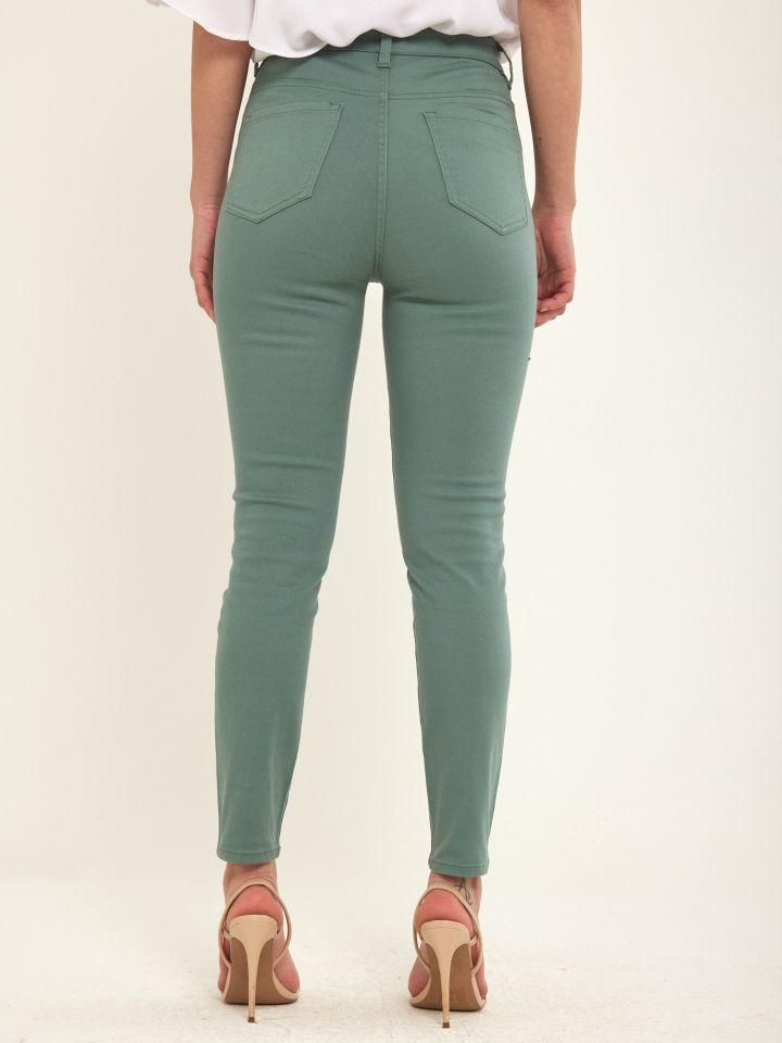 מכנסי דריל 7/8 כפ’ חצוני PROMO בצבע ירוק בינוני