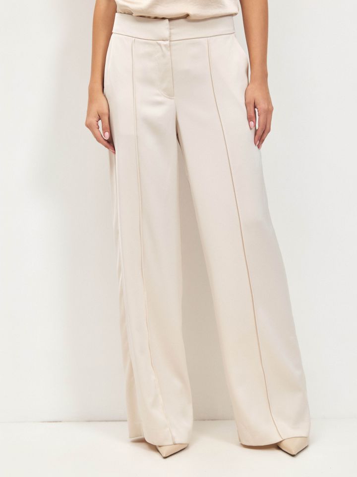 מכנסיים סטן SHIRA בצבע בייז’