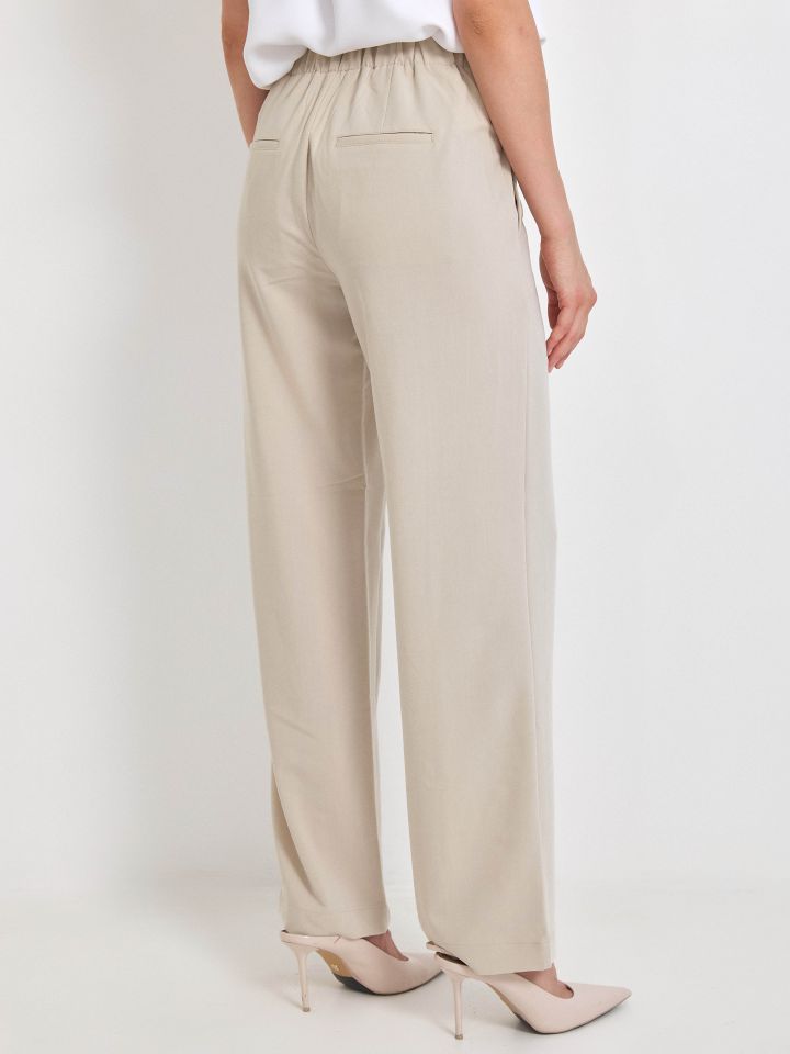 מכנסיים מראה פישתן PROMO בצבע אבן