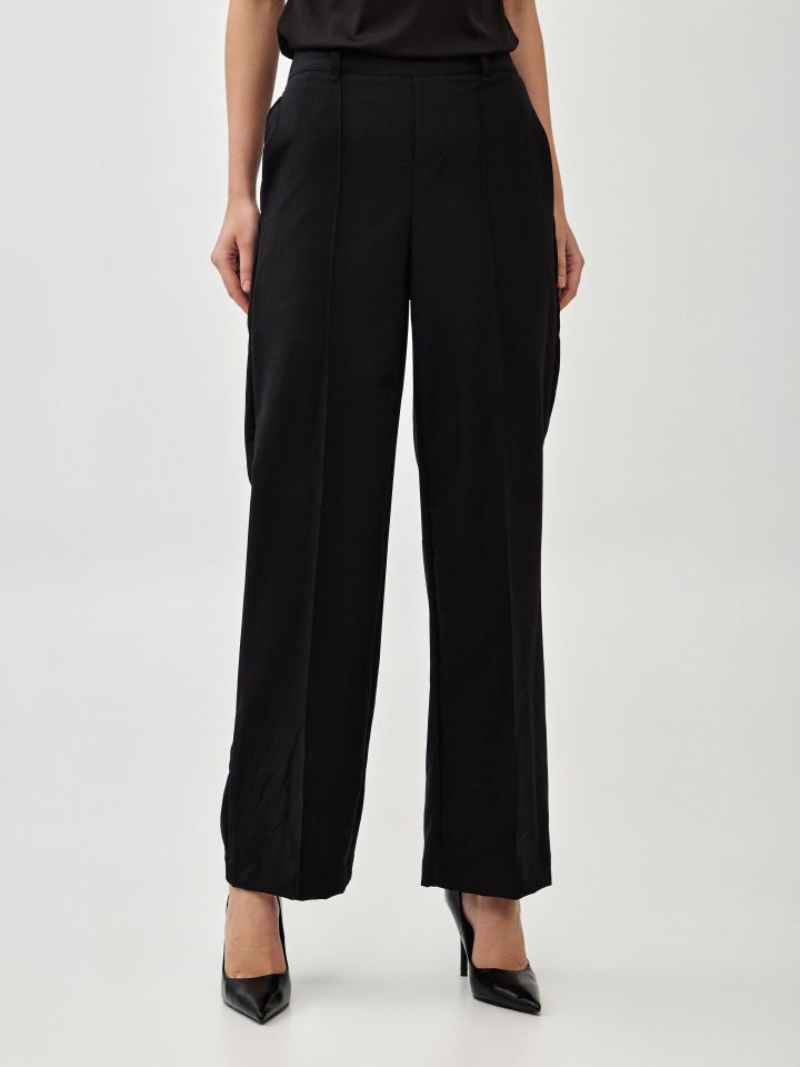 מכנסיים מראה פישתן PROMO בצבע שחור