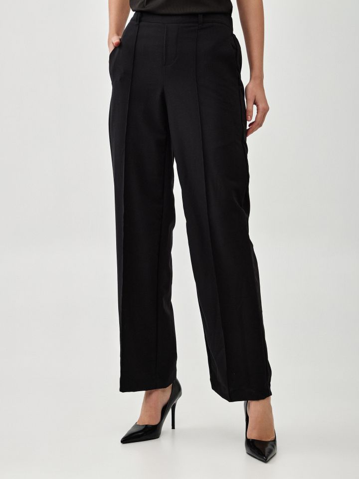 מכנסיים מראה פישתן PROMO בצבע שחור