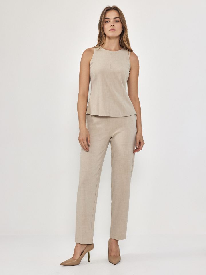 מכנסיים SHIRA בצבע בייז’