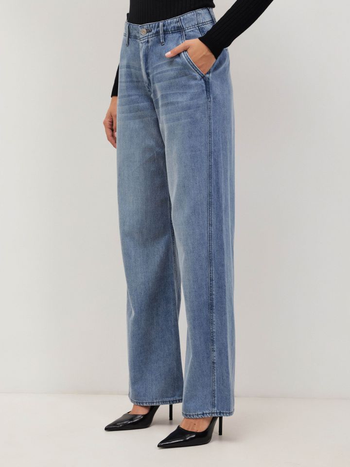 מכנסיים ג’ינס מתרחב PROMO בצבע ג’ינס בהיר