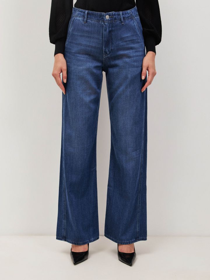 מכנסיים ג’ינס מתרחב PROMO בצבע ג’ינס