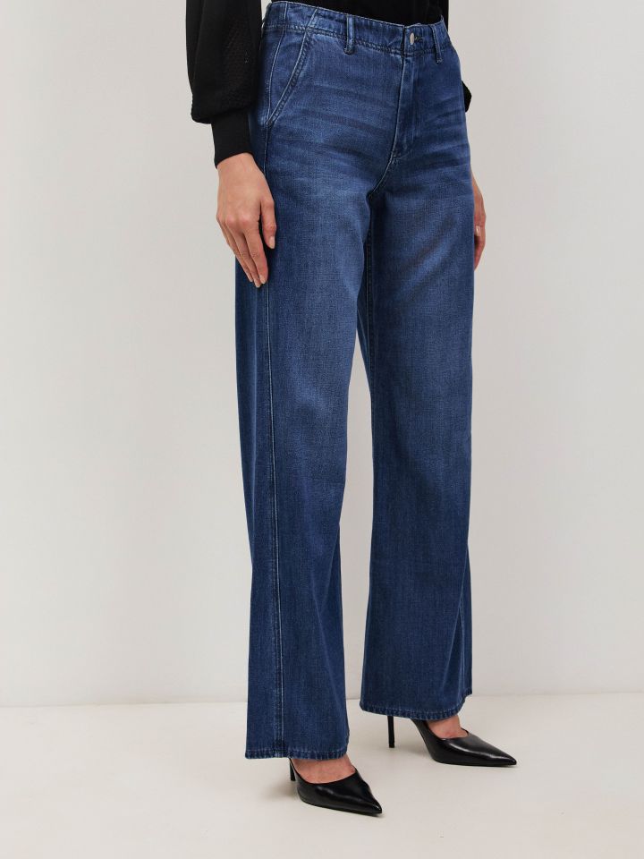 מכנסיים ג’ינס מתרחב PROMO בצבע ג’ינס