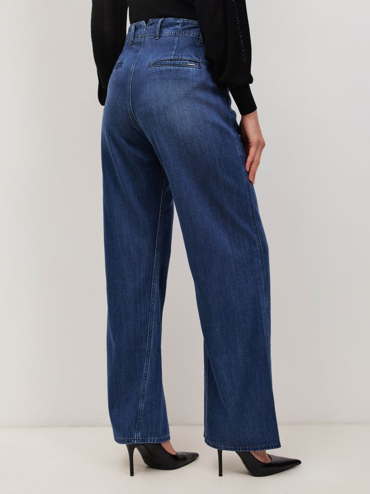 מכנסיים ג’ינס מתרחב PROMO בצבע ג’ינס