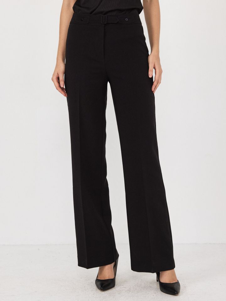 מכנסיים חגורה אבזם בצבע שחור