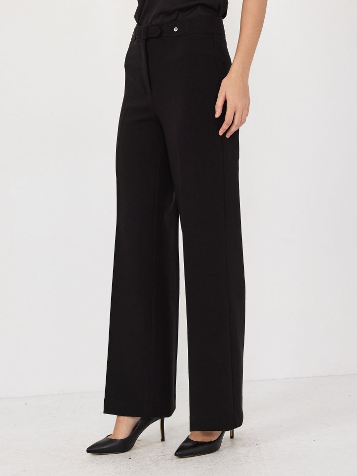 מכנסיים חגורה אבזם בצבע שחור